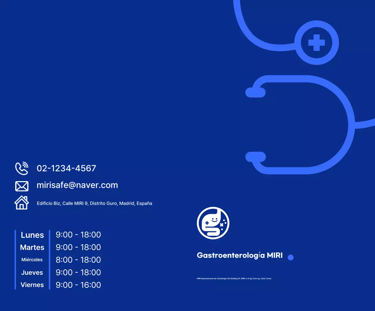 Guía hospitalaria Blue Simple