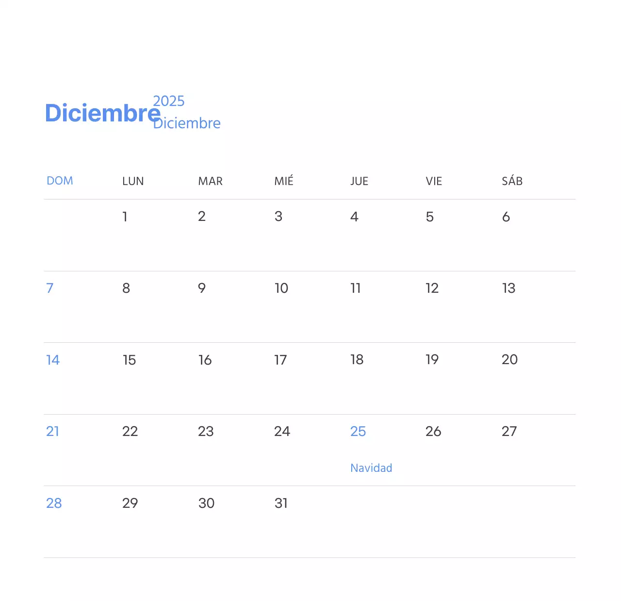 Calendario motivacional con ilustraciones llenas de energía y citas positivas sobre fondo azul claro
