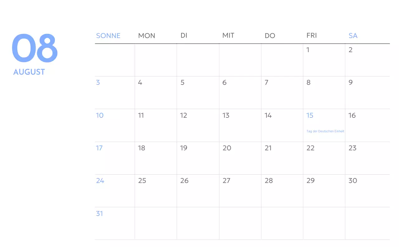 Foto-Zielverfolgungskalender mit einem Hauch von Blau