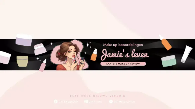 Roze Trendy Make-up Promotie