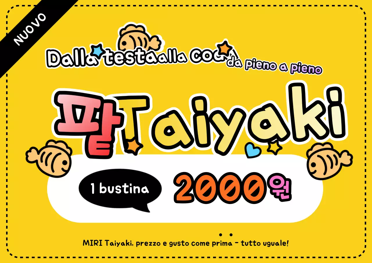 Pubblicità del dessert giallo kitsch