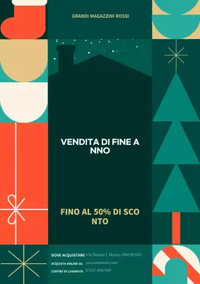 annuncio di vendita verde moderno