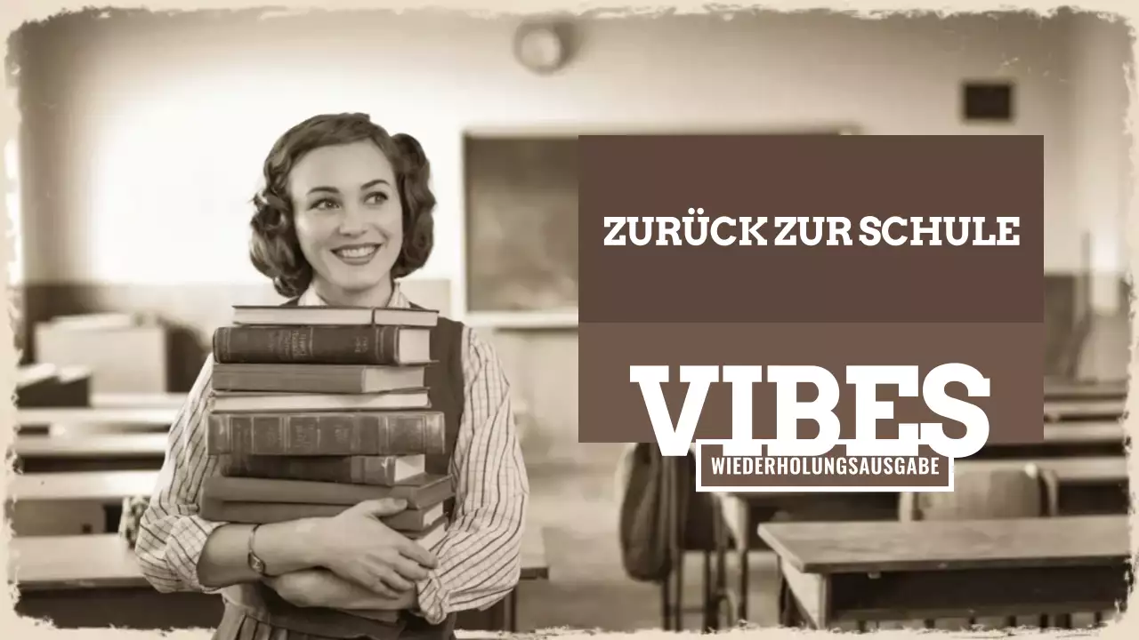 braun zurück zu Schule vintage Stil
