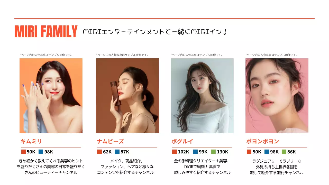 オレンジ モダン エンターテインメント 資料 プレゼンテーション