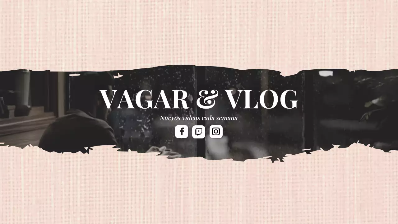 beige rústico vlog anuncio canal youtube arte