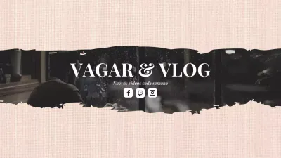 beige rústico vlog anuncio canal youtube arte