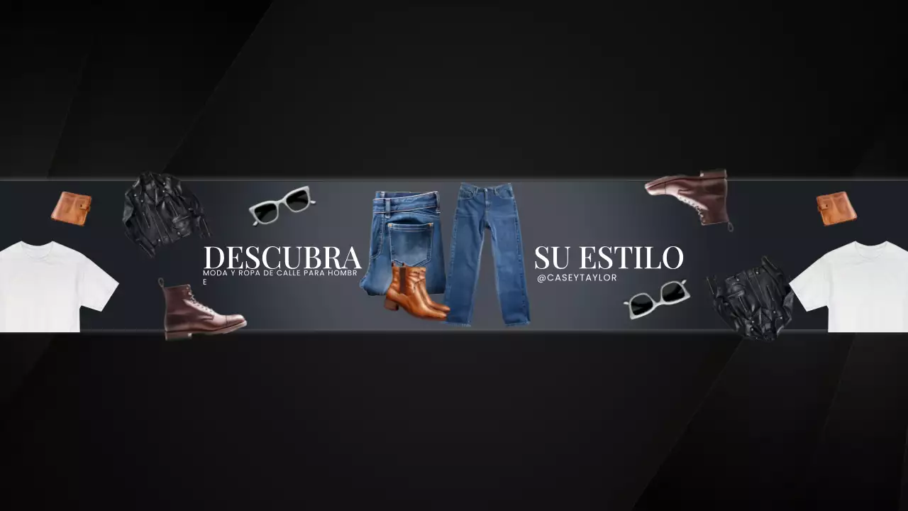 Black Modern Men Fashion YouTube Channel Art