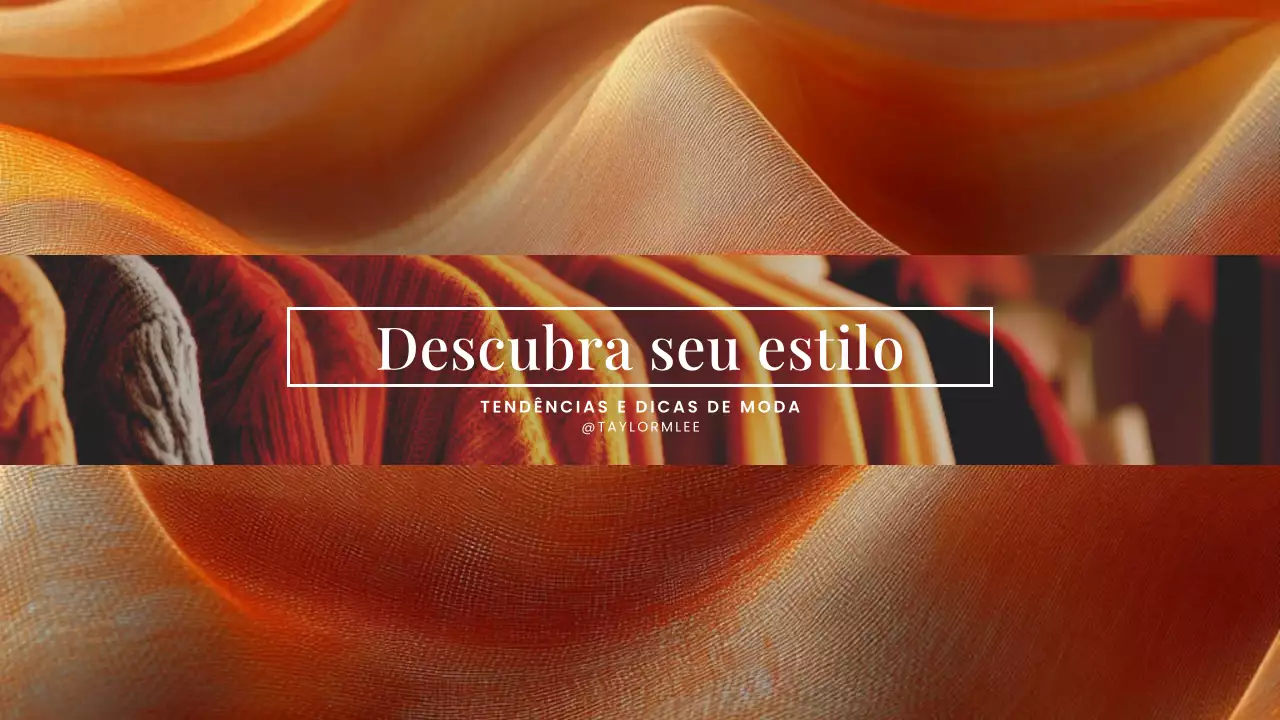 Dicas de moda elegantes e laranja Arte do canal do YouTube