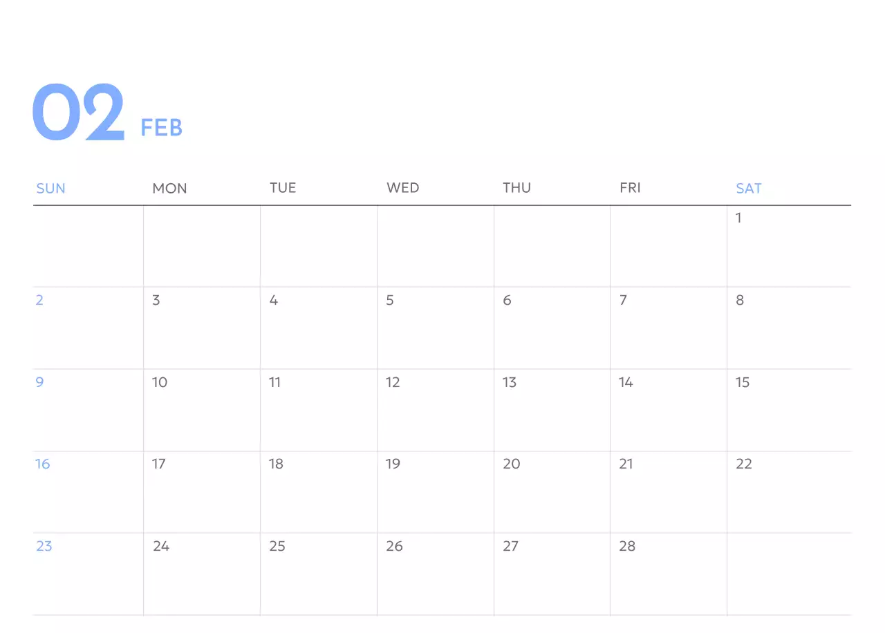 Photo goal tracker calendar with a splash of blue