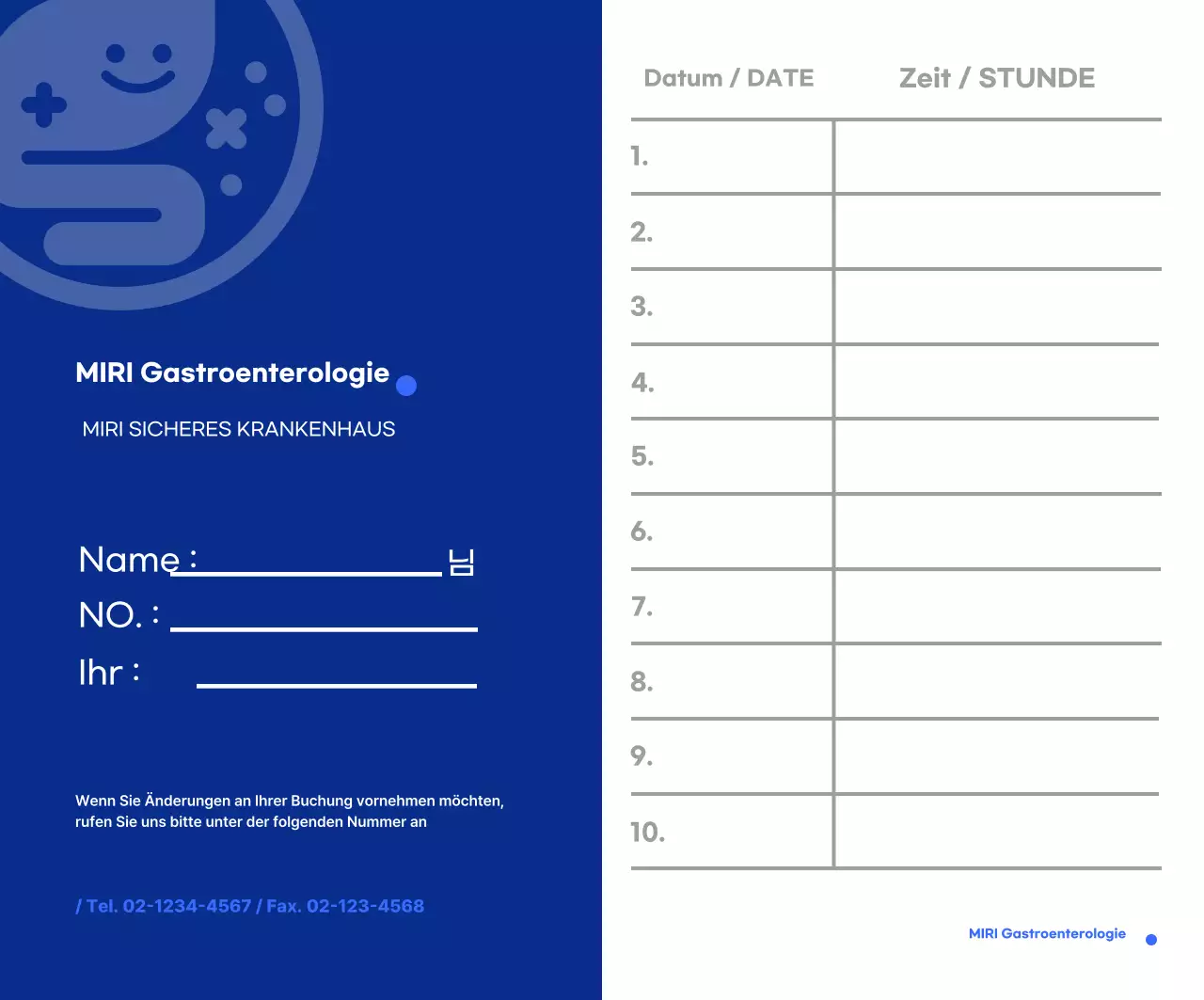 Blue Simple Krankenhausführer