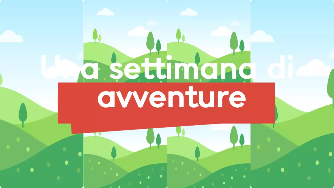 arancione blu verde viaggio vlog stile moderno