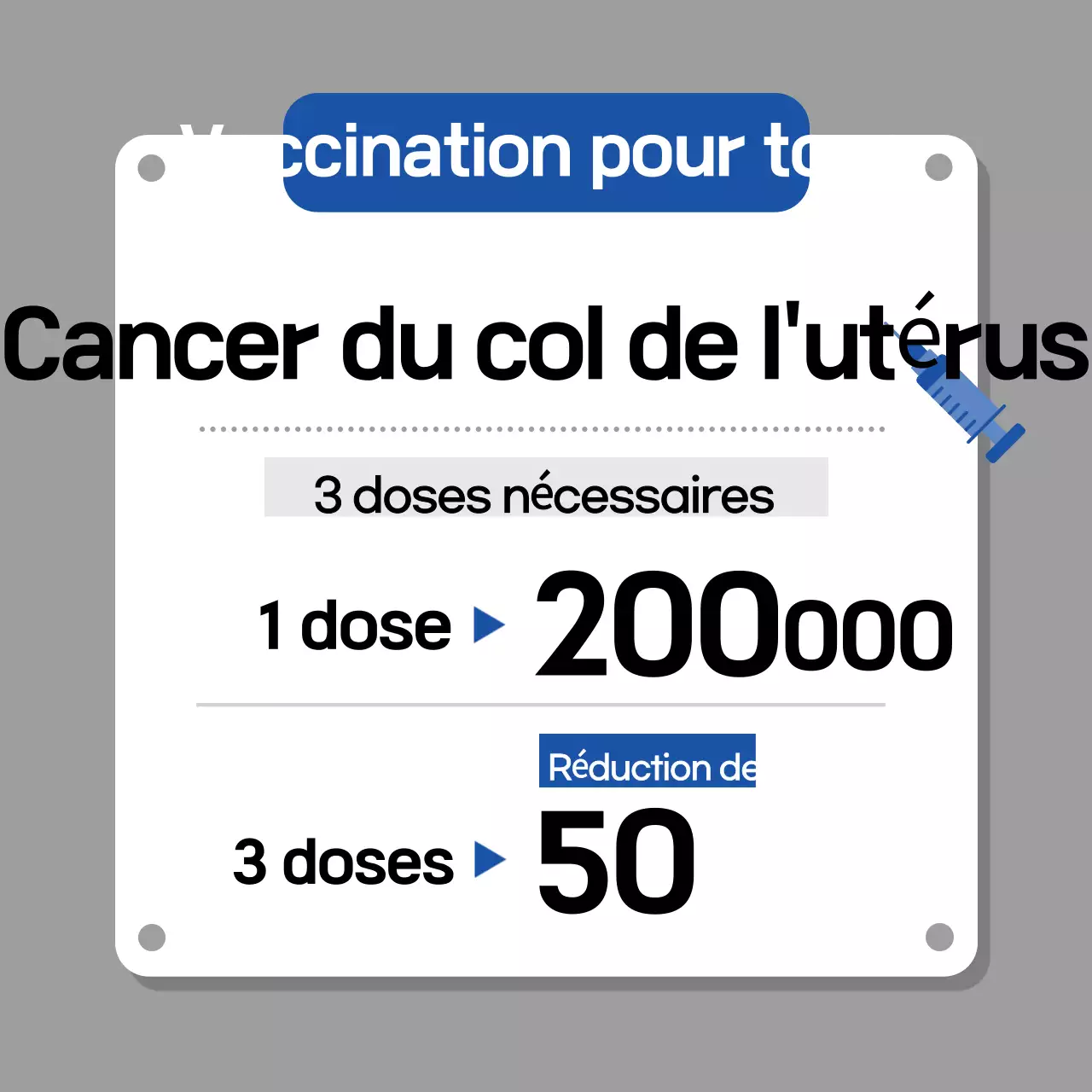 Guide de vaccination simple et gris