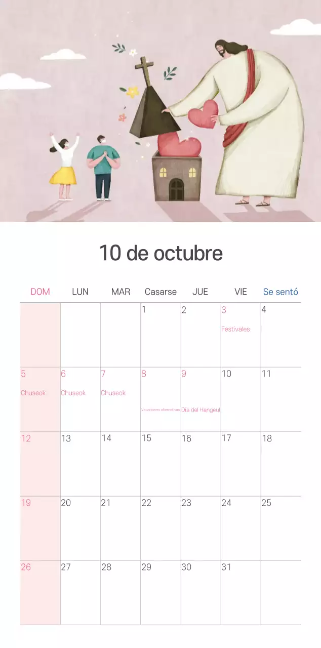 Pastel limpio ilustración iglesia