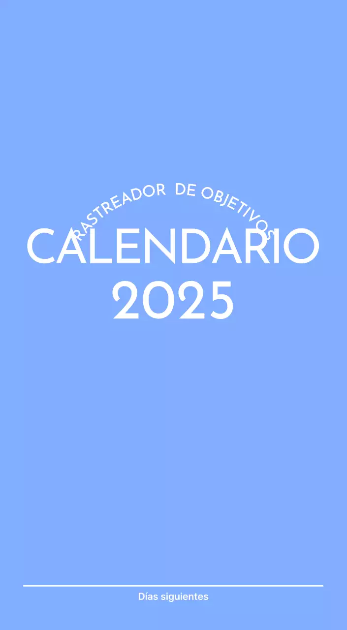 Calendario fotográfico de seguimiento de objetivos con un toque de azul