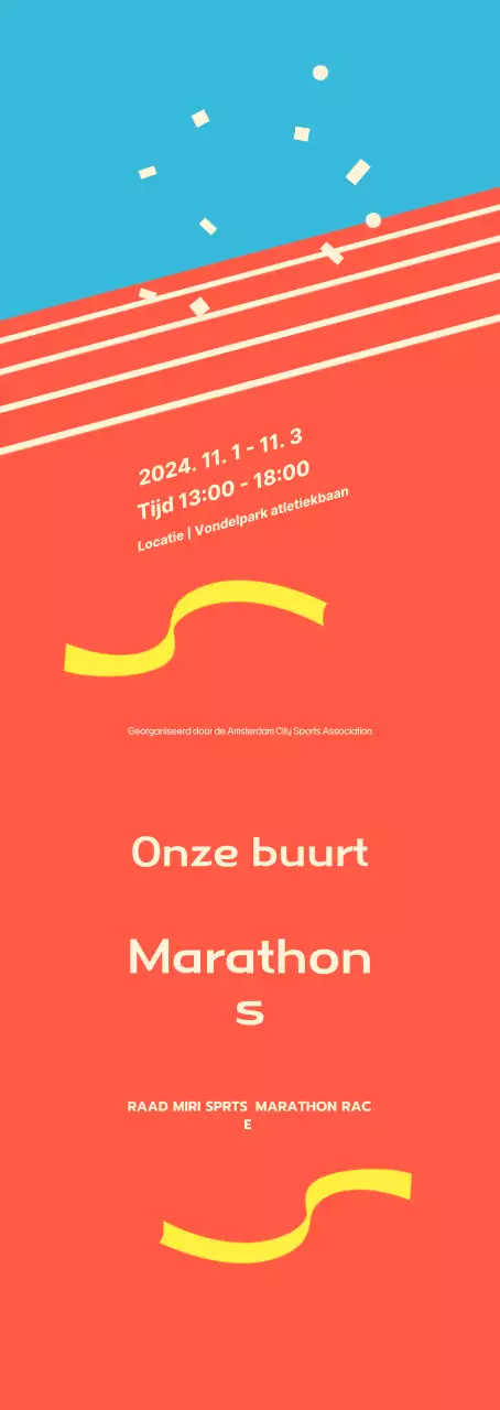 Fel oranje marathonevenement