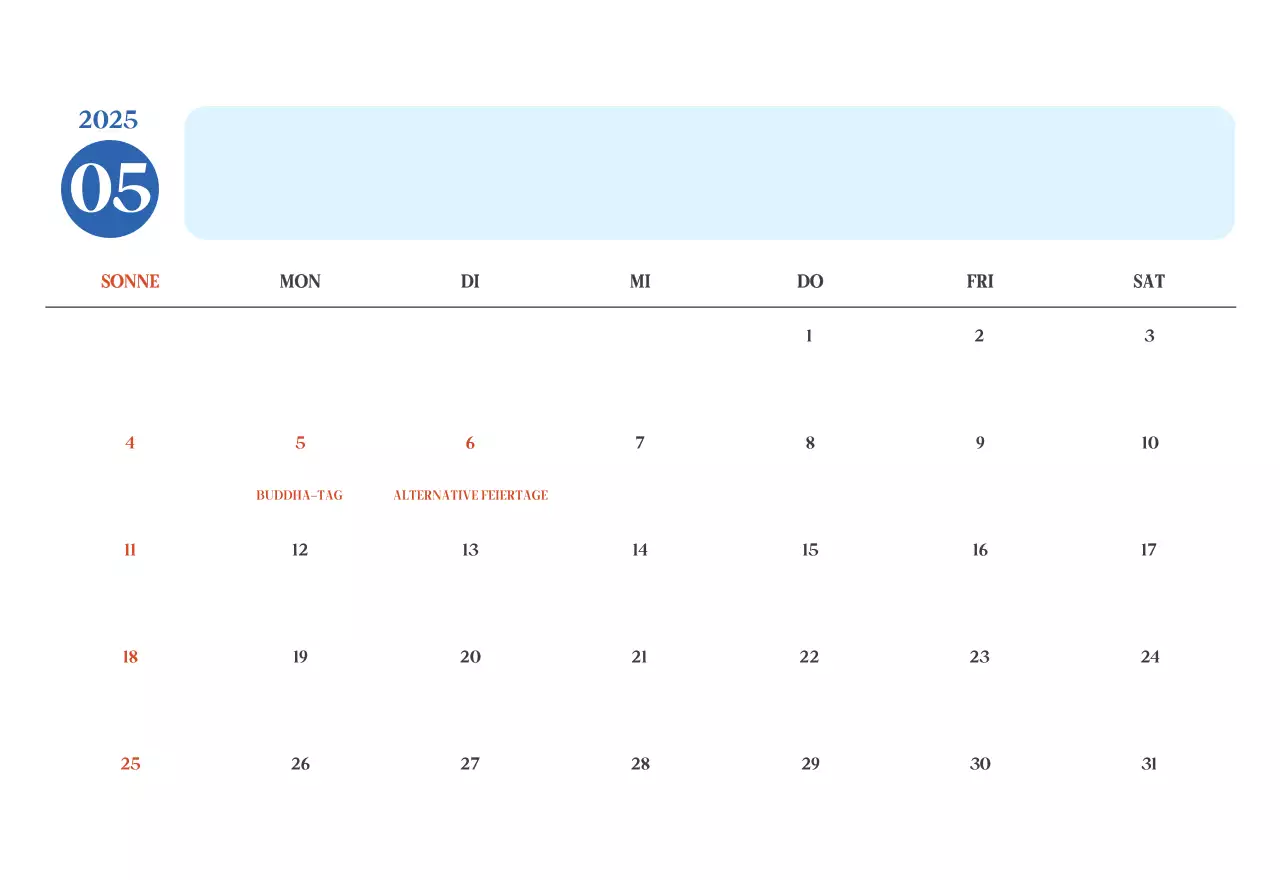 Blauer moderner Krankenhauskalender