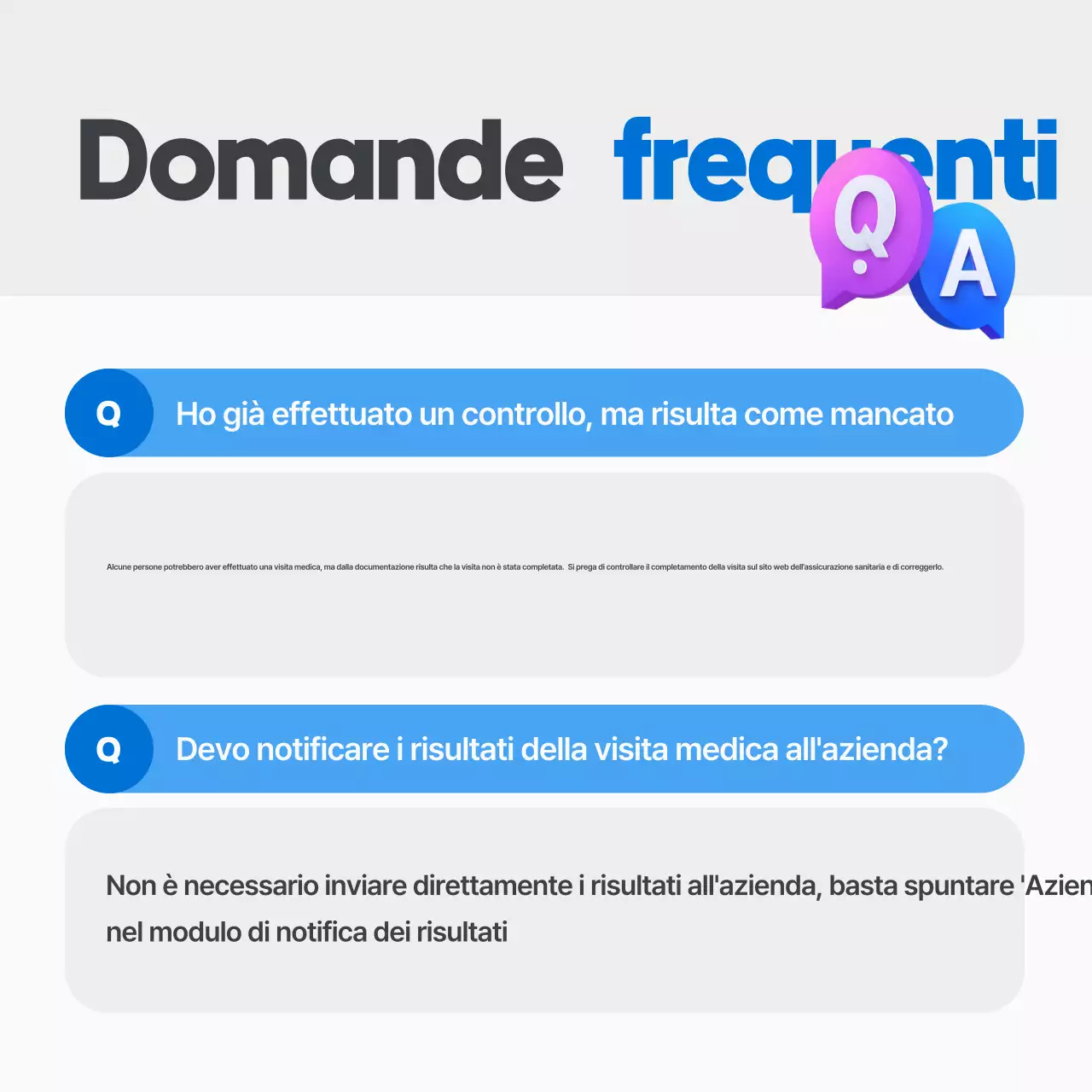 Certificato di buona salute blu