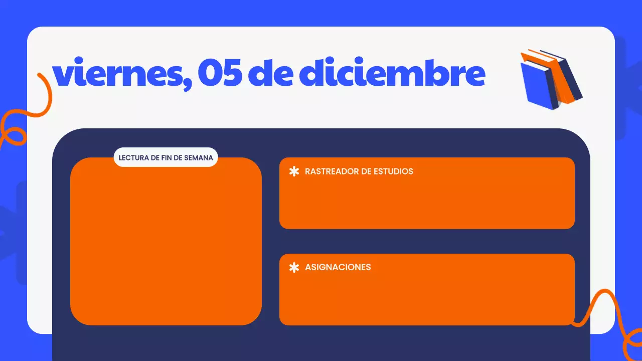 Agenda de clase moderna azul Presentación