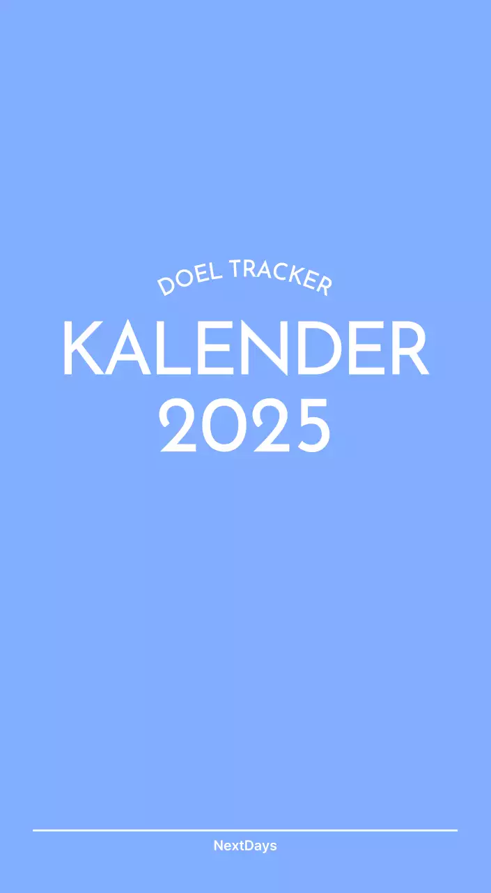 Photo goal tracker kalender met een vleugje blauw