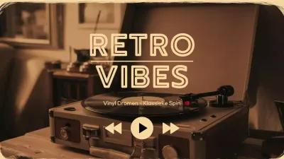 beige retro muziek afspeellijst