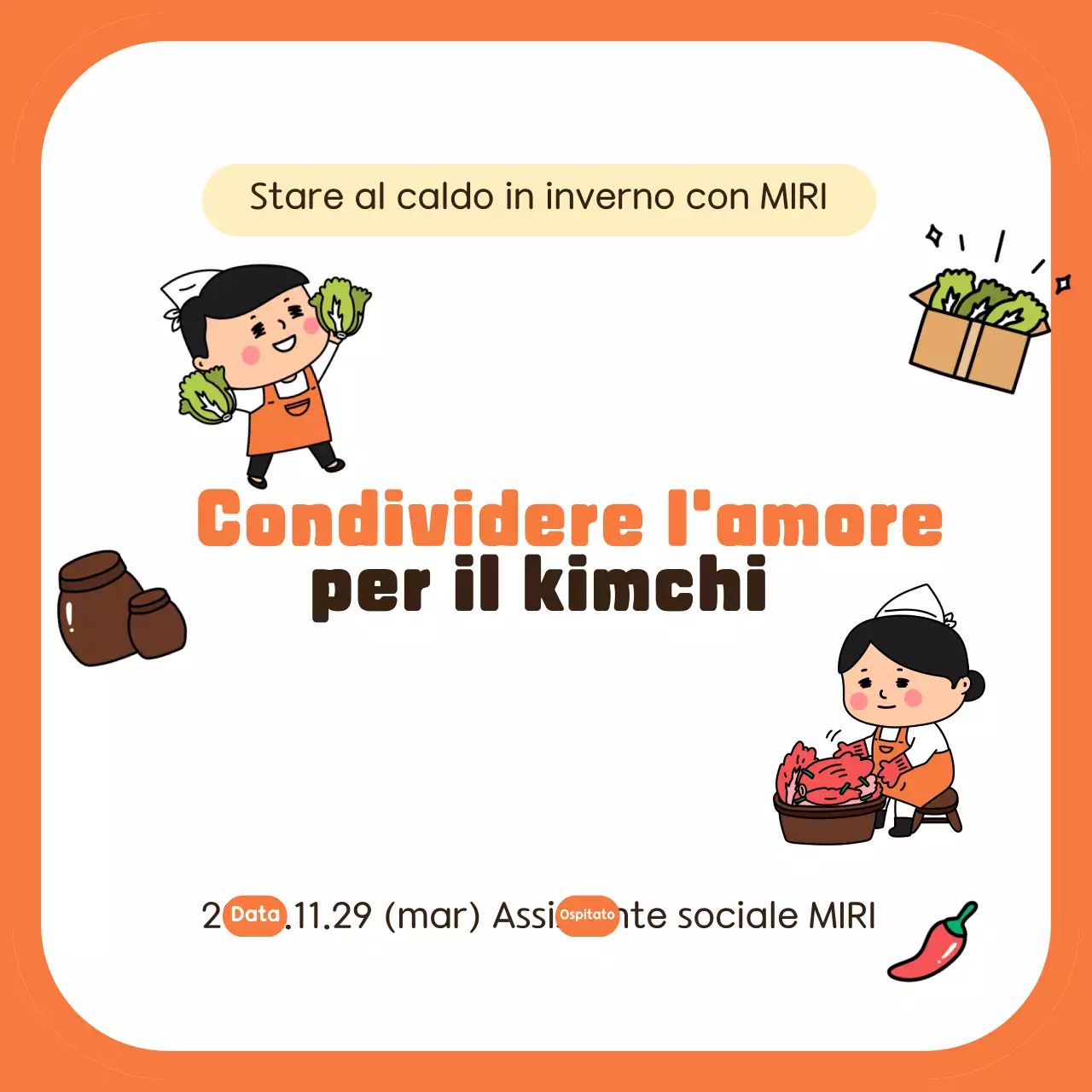 Evento kimchi arancione