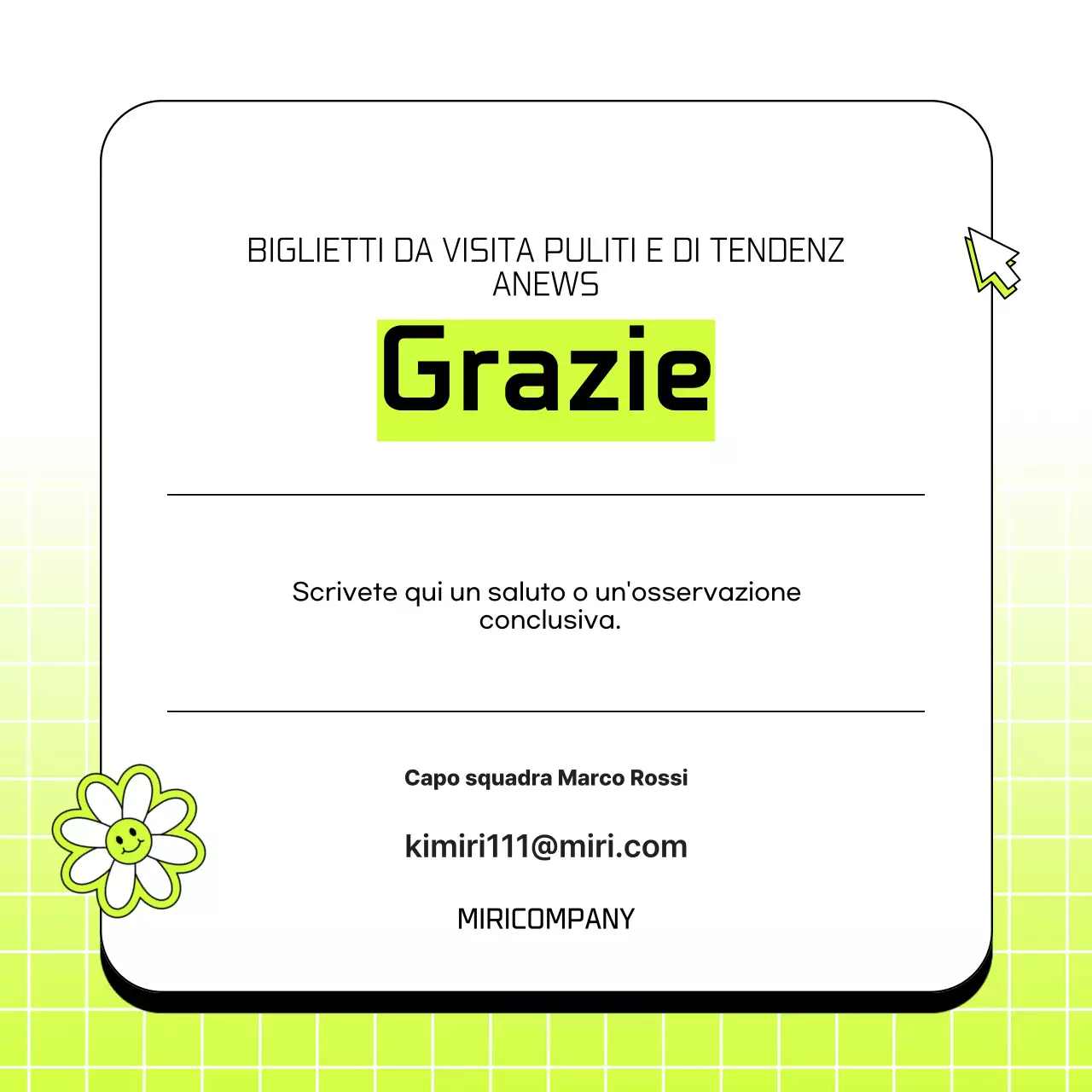 Lettera di presentazione aziendale semplice in chartreuse e bianco