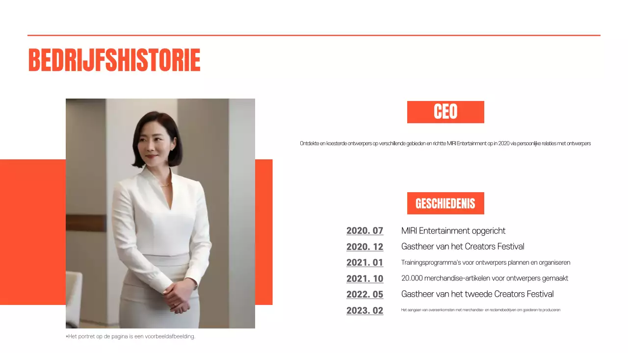 Promoot oranje retro en kitscherig entertainment