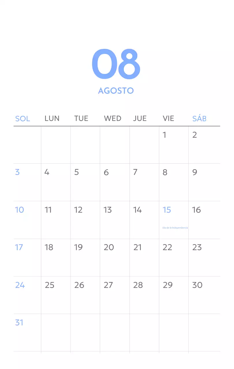 Calendario fotográfico de seguimiento de objetivos con un toque de azul