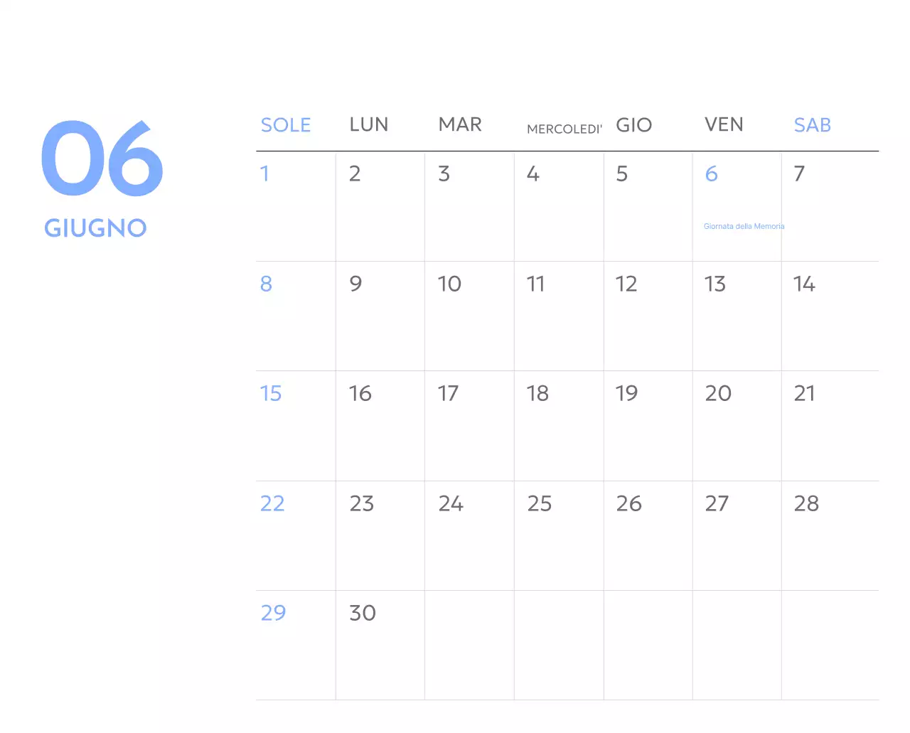 Calendario con foto tracciatore di obiettivi con un tocco di blu