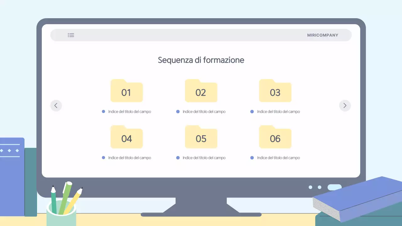 Materiale di formazione semplice e di colore azzurro per la prevenzione delle molestie sul luogo di lavoro
