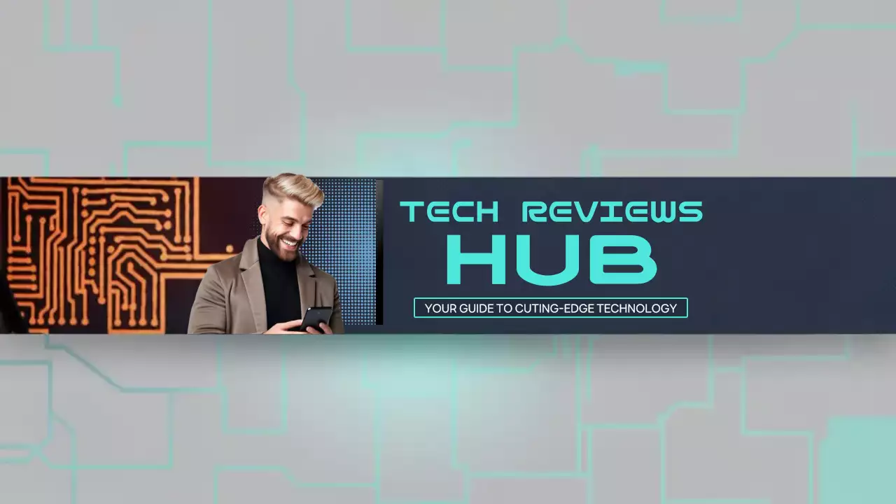 Blue Modern Tech Guide YouTube Thumbnail