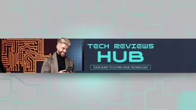 Blue Modern Tech Guide YouTube Thumbnail