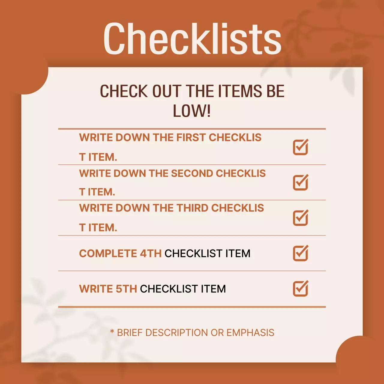 Guia de modelo simples laranja Instagram Carousel