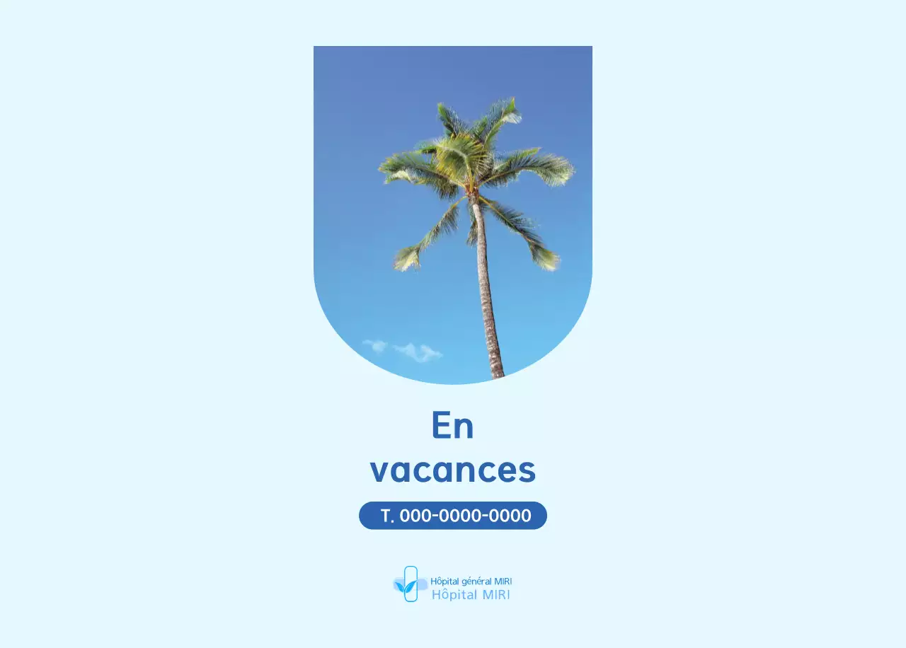 Calendrier hospitalier moderne bleu