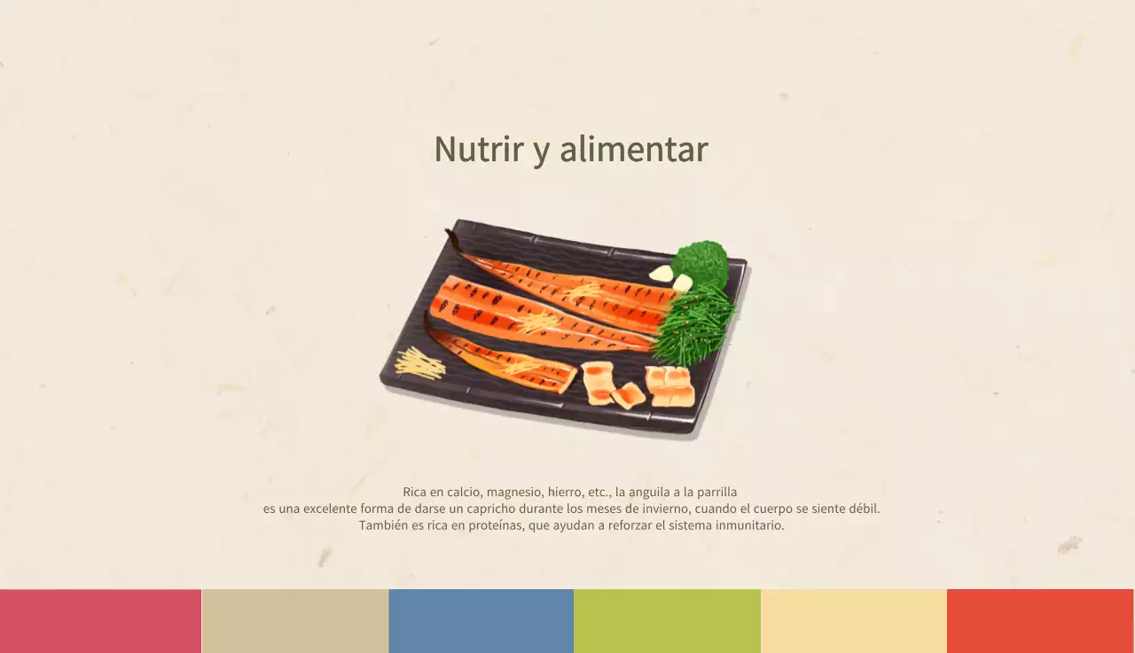 Calendario de comidas tradicionales en beige