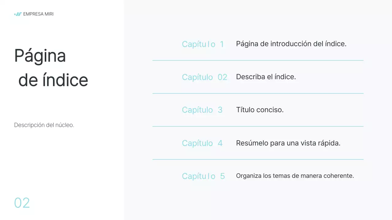 Informe de empresa moderno en gris y azul claro