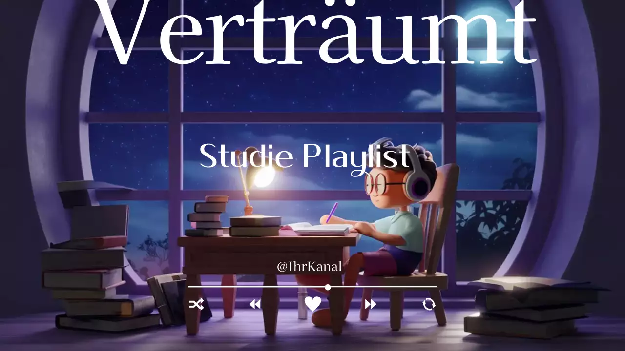 blaue ästhetische Studienwiedergabeliste