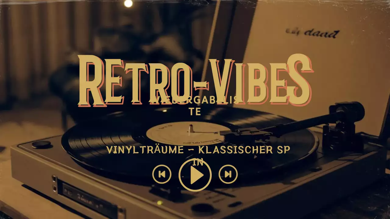 braune Retro-Musik-Wiedergabeliste