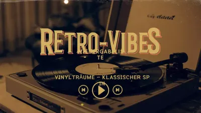 braune Retro-Musik-Wiedergabeliste