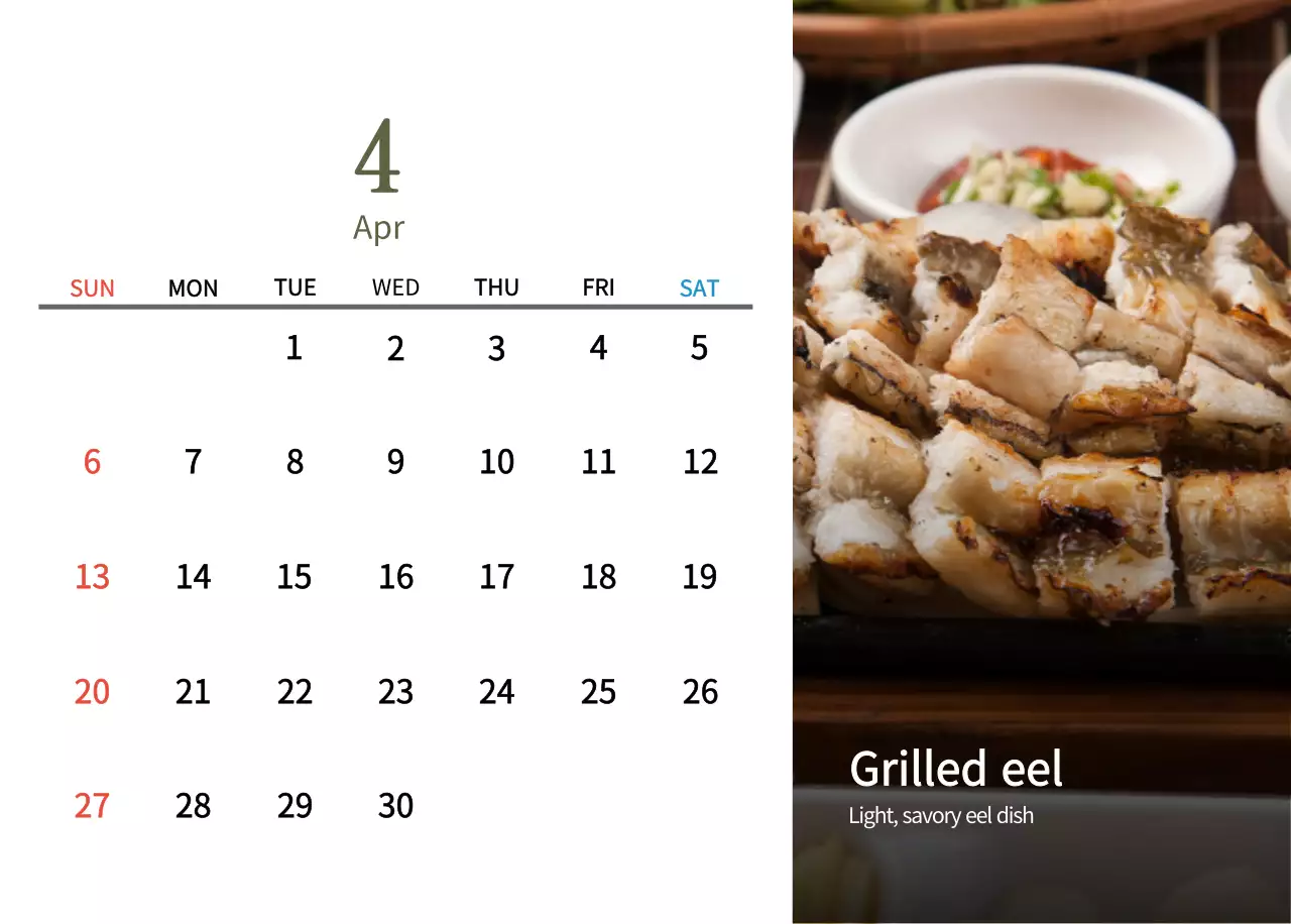 Kalender Makanan Tradisional Krem