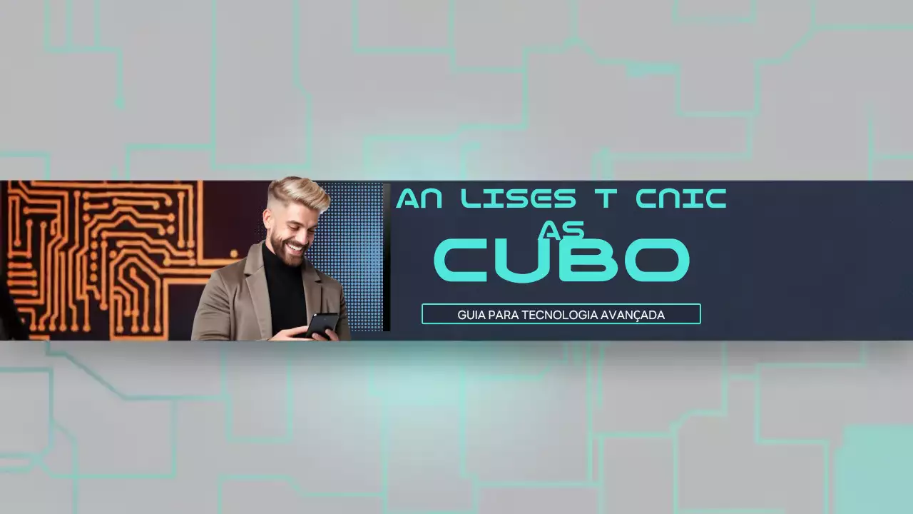 Guia técnico moderno em azul-petróleo