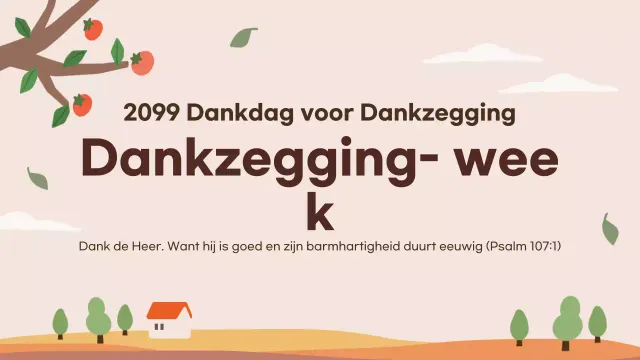 Beige eenvoudige Thanksgiving-viering