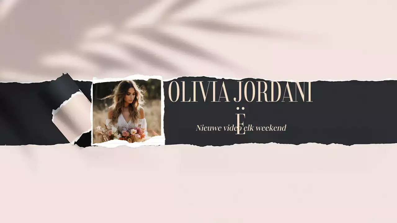 Beige Moderne Video Banner YouTube Kanaal Kunst