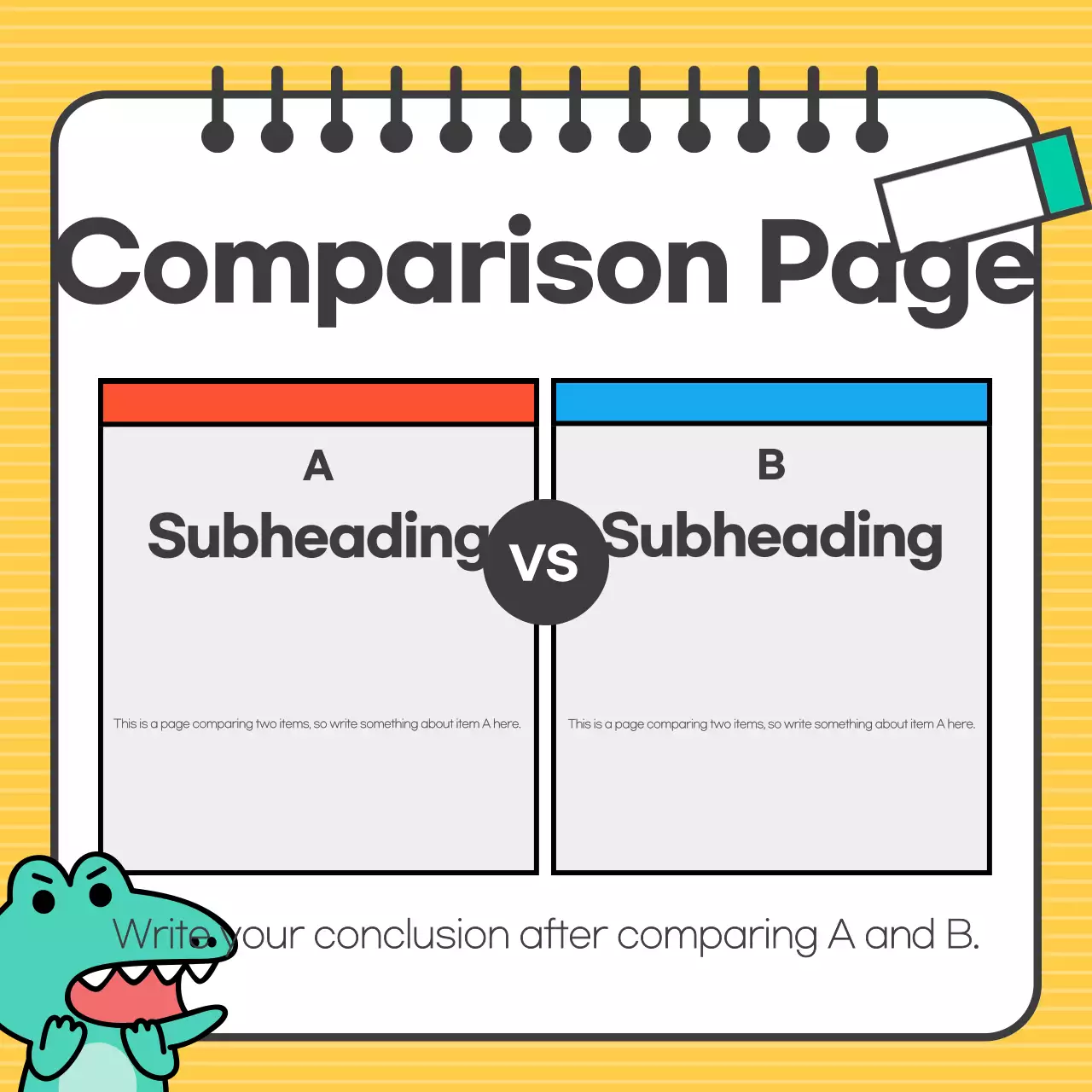 Yellow Playful News Layout Instagram Carousel