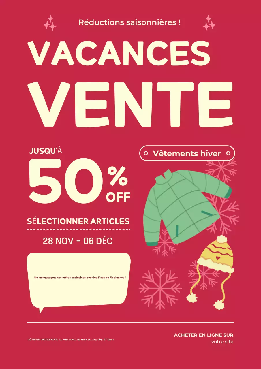 Grande vente de vacances