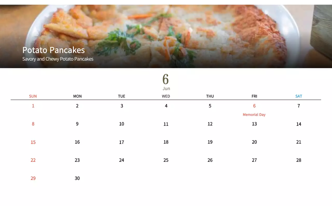 Kalender Makanan Tradisional Krem