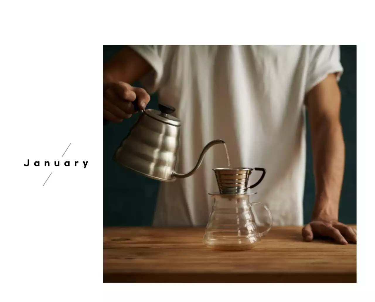 Kalender kopi minimalis berwarna abu-abu