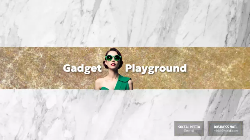 Anúncio de gadget verde da moda em miniatura do YouTube