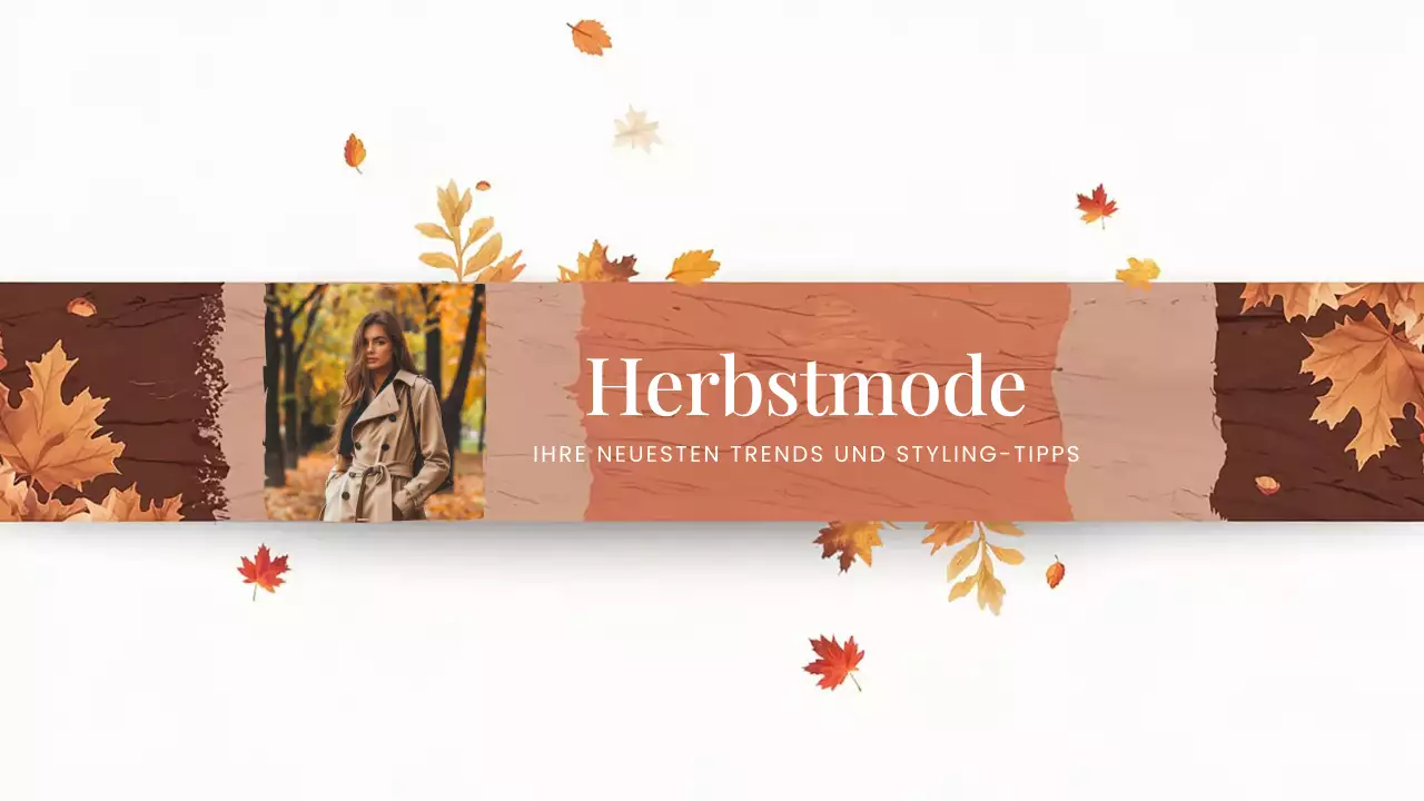 Braun Moderne Herbstmode YouTube Kanal Kunst