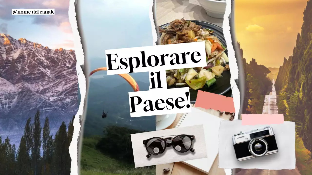 giallo blu bianco viaggio vlog stile moderno